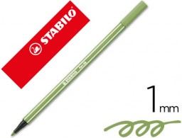 Rotulador acuarelable Stabilo Pen 68 tinta verde hoja